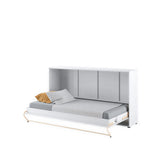 Single (90cm) Horizontal Wall Bed with Cabinet
