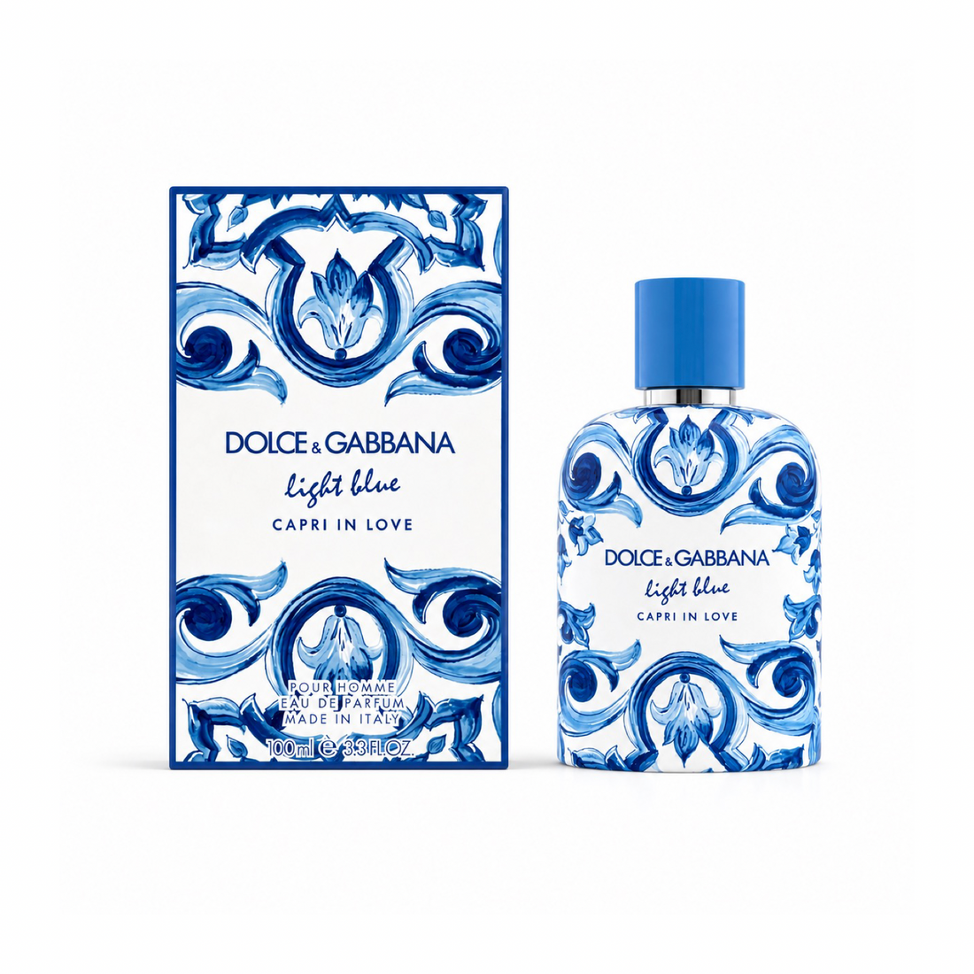 Dolce & Gabbana Light Blue Capri In Love Gift Set 100ml EDP + 10ml Light Blue Pour Homme EDT