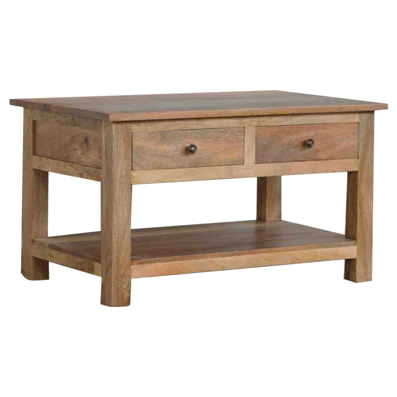 Country 4-Drawer Coffee Table | Oak Solid Mango Wood