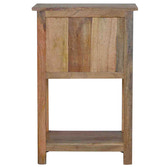 Country Style Telephone Table Accent Piece | Oak-Ish Solid Mango Wood