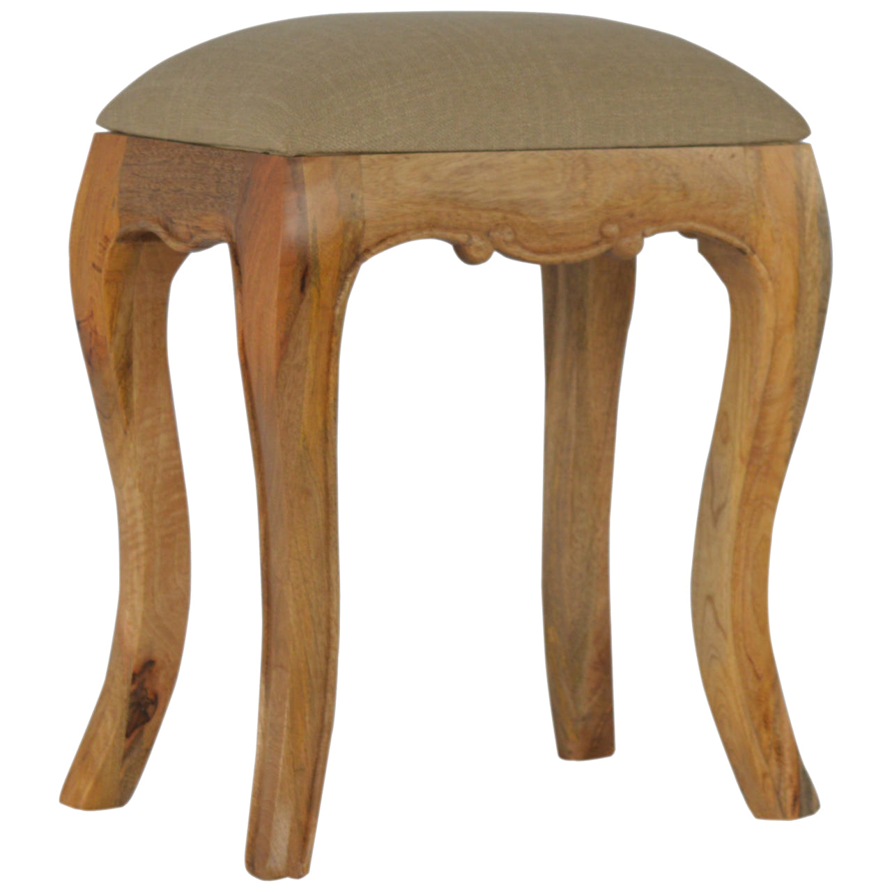 Chantilly Mud Linen Footstool