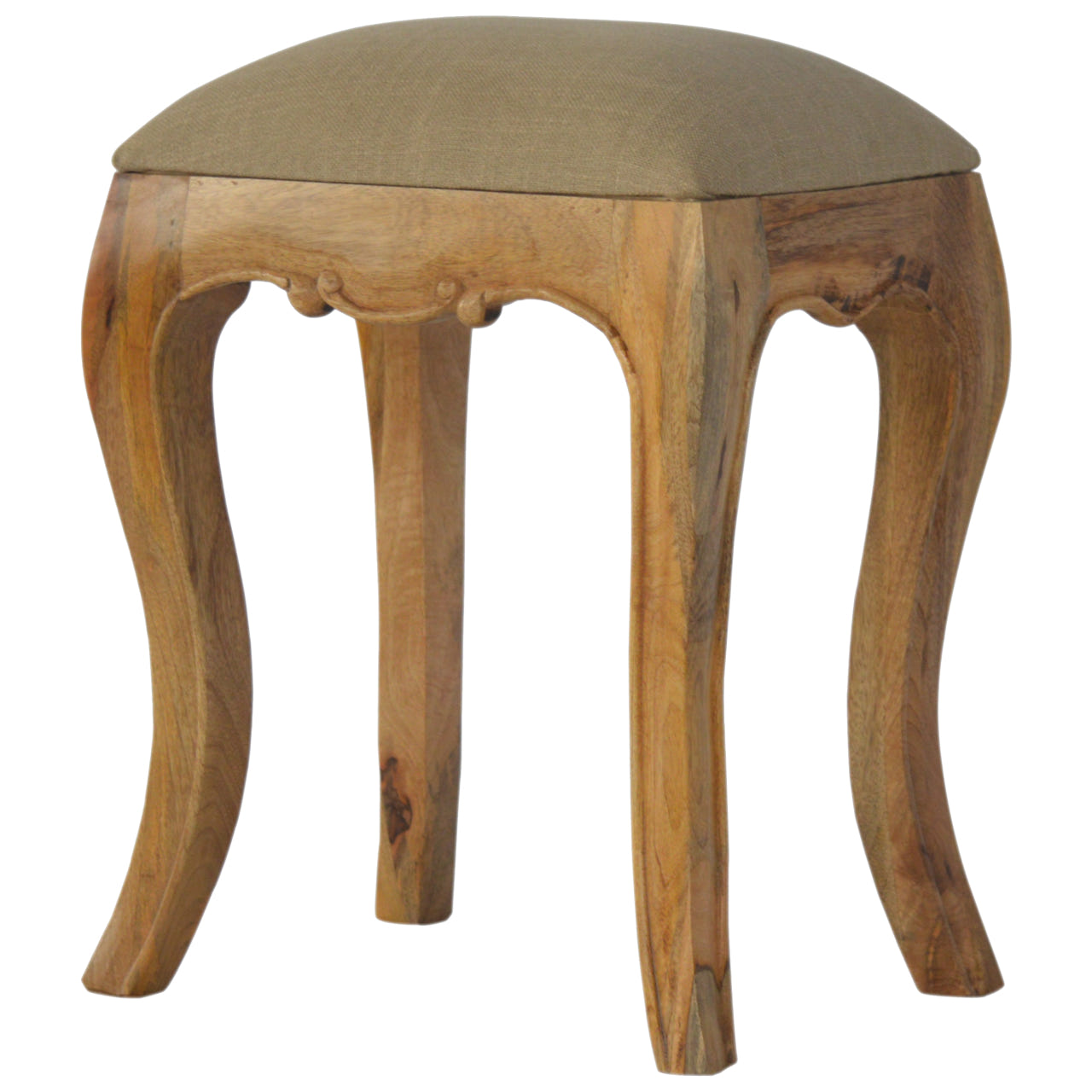 Chantilly Mud Linen Footstool