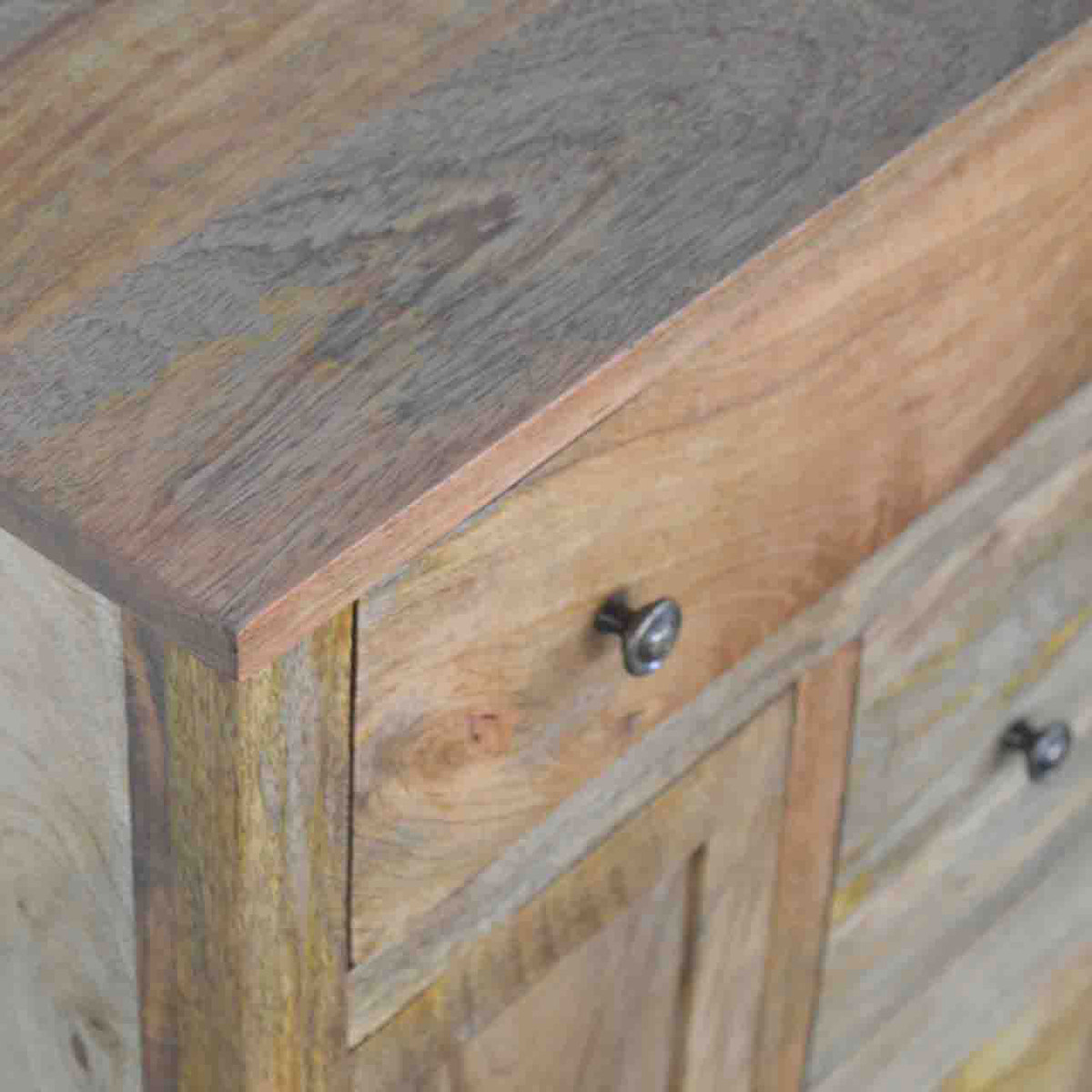 Multi Drawer Country Console Table | Oak-Ish Mango Wood