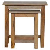Country Style Stool Set of 2 Footstool