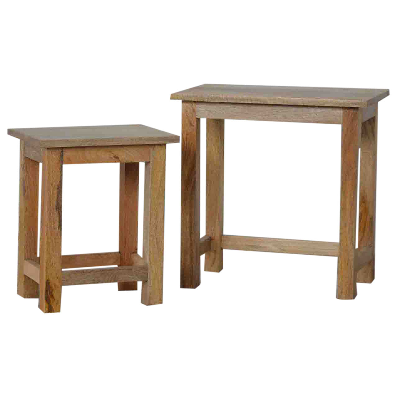 Country Style Stool Set of 2 Footstool