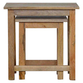 Country Style Stool Set of 2 Footstool