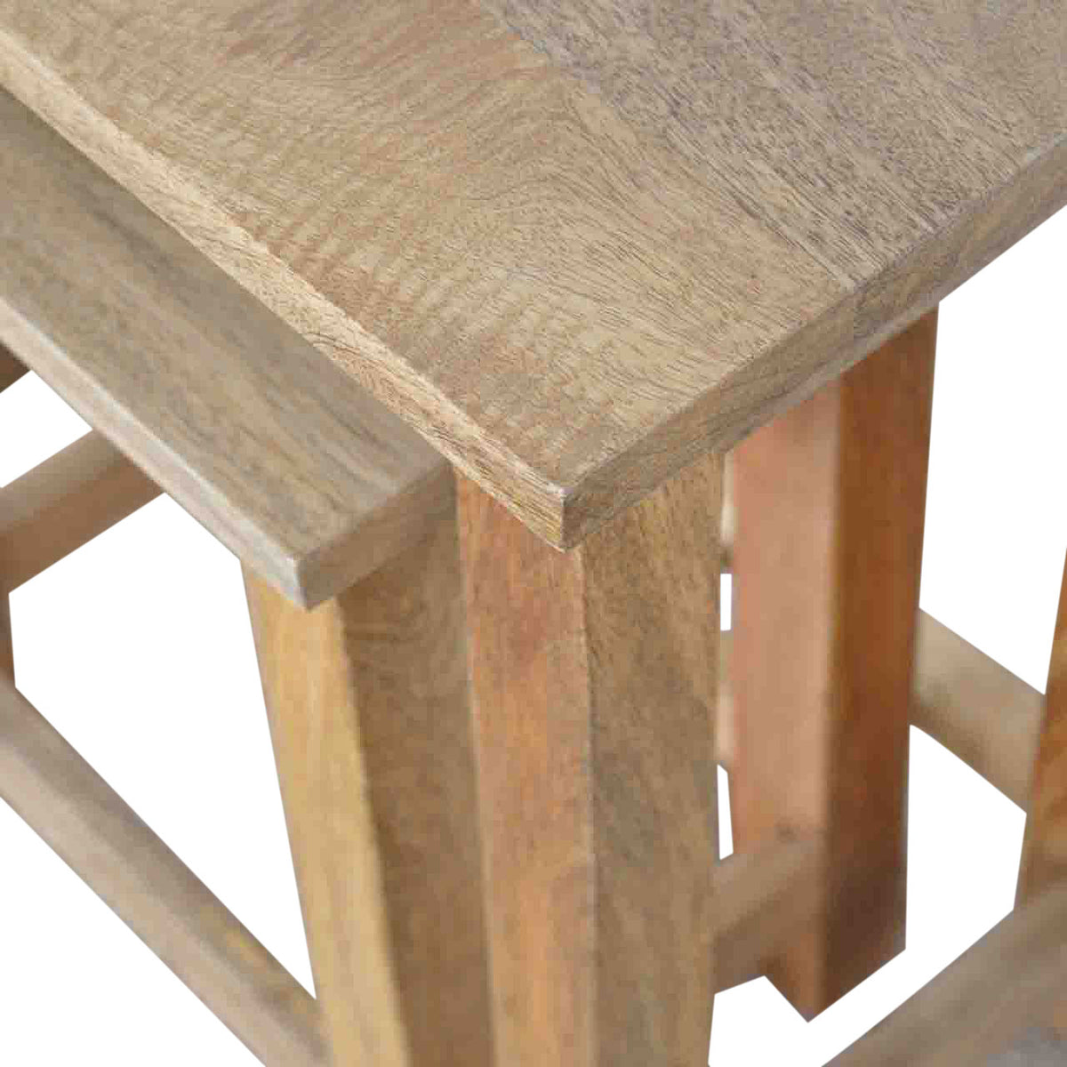 Country Style Stool Set of 2 Footstool