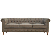 Multi Tweed 3 Seat Chesterfield Chest of Drawers