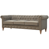 Multi Tweed 3 Seat Chesterfield Chest of Drawers