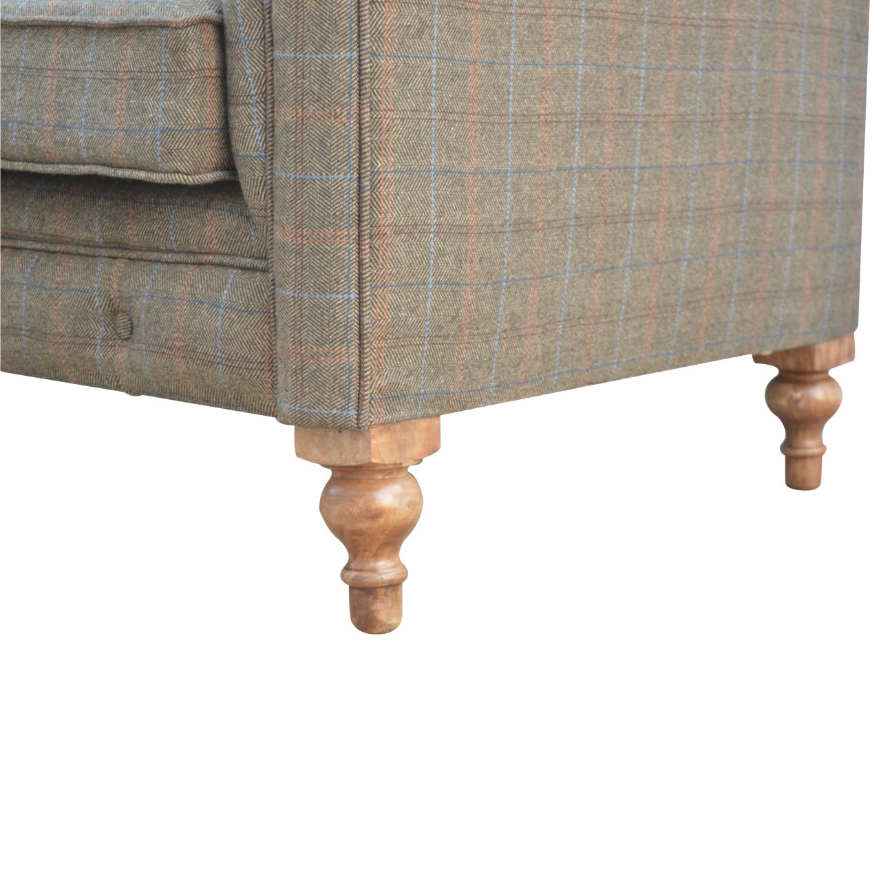 Multi Tweed 3 Seat Chesterfield Chest of Drawers