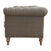 Multi Tweed 3 Seat Chesterfield Chest of Drawers