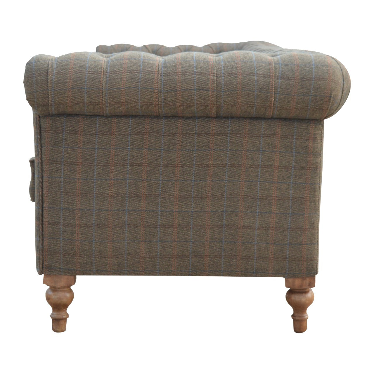 Multi Tweed 3 Seat Chesterfield Chest of Drawers