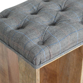 Multi Tweed Open Shoe Storage Bench | Hidden Storage