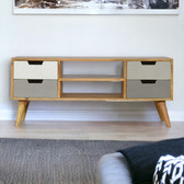 Grey Painted Open TV Unit