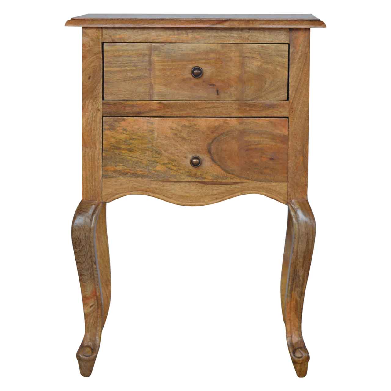 French Style Bedside with 2-Drawers Bedside Table