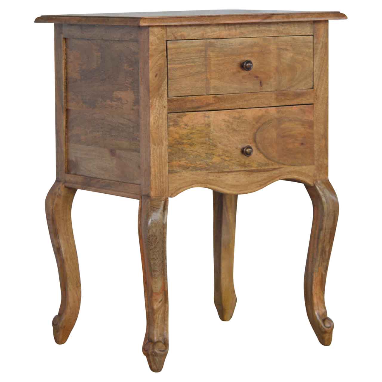 French Style Bedside with 2-Drawers Bedside Table