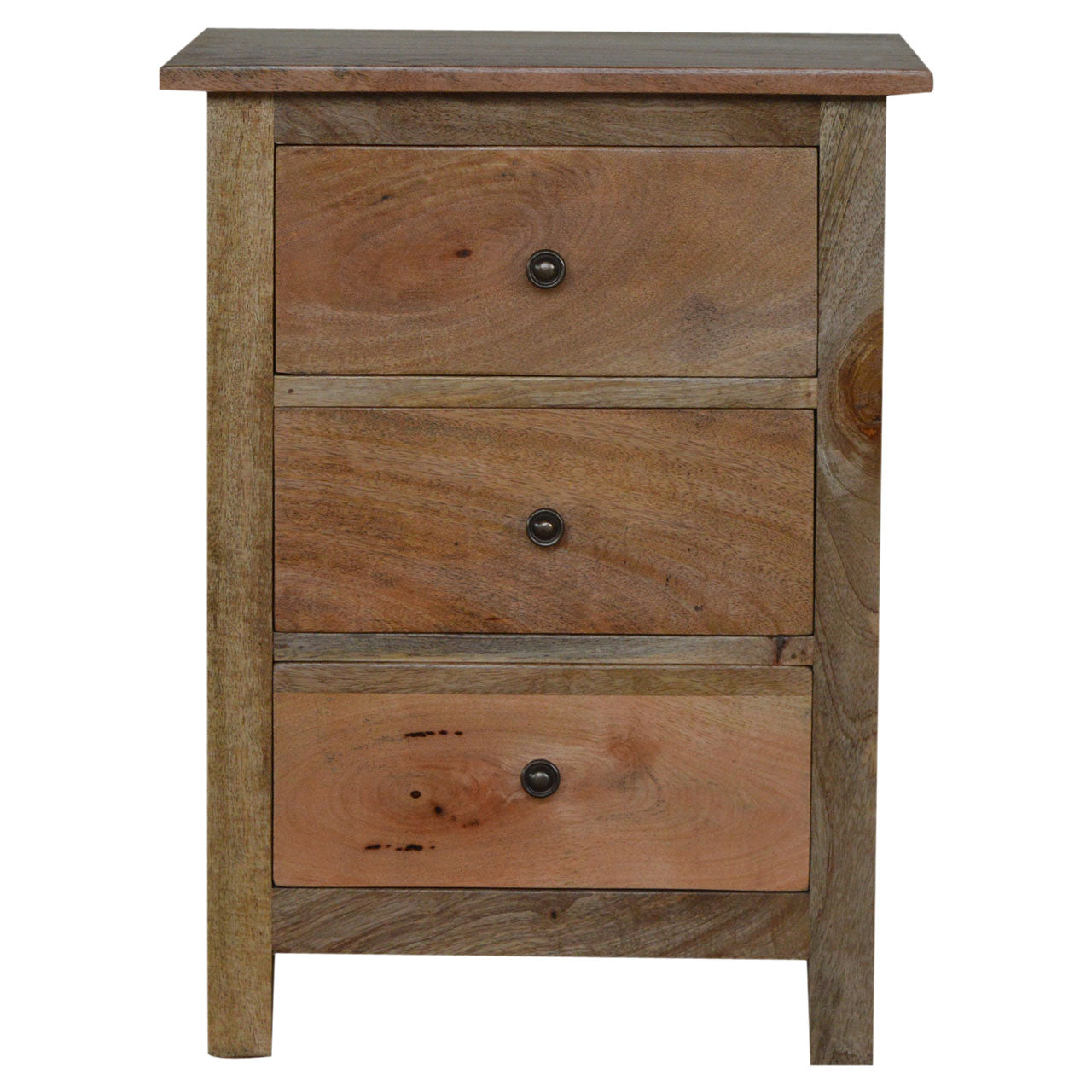 Country Style Bedside Table | Oak-Ish Mango Wood