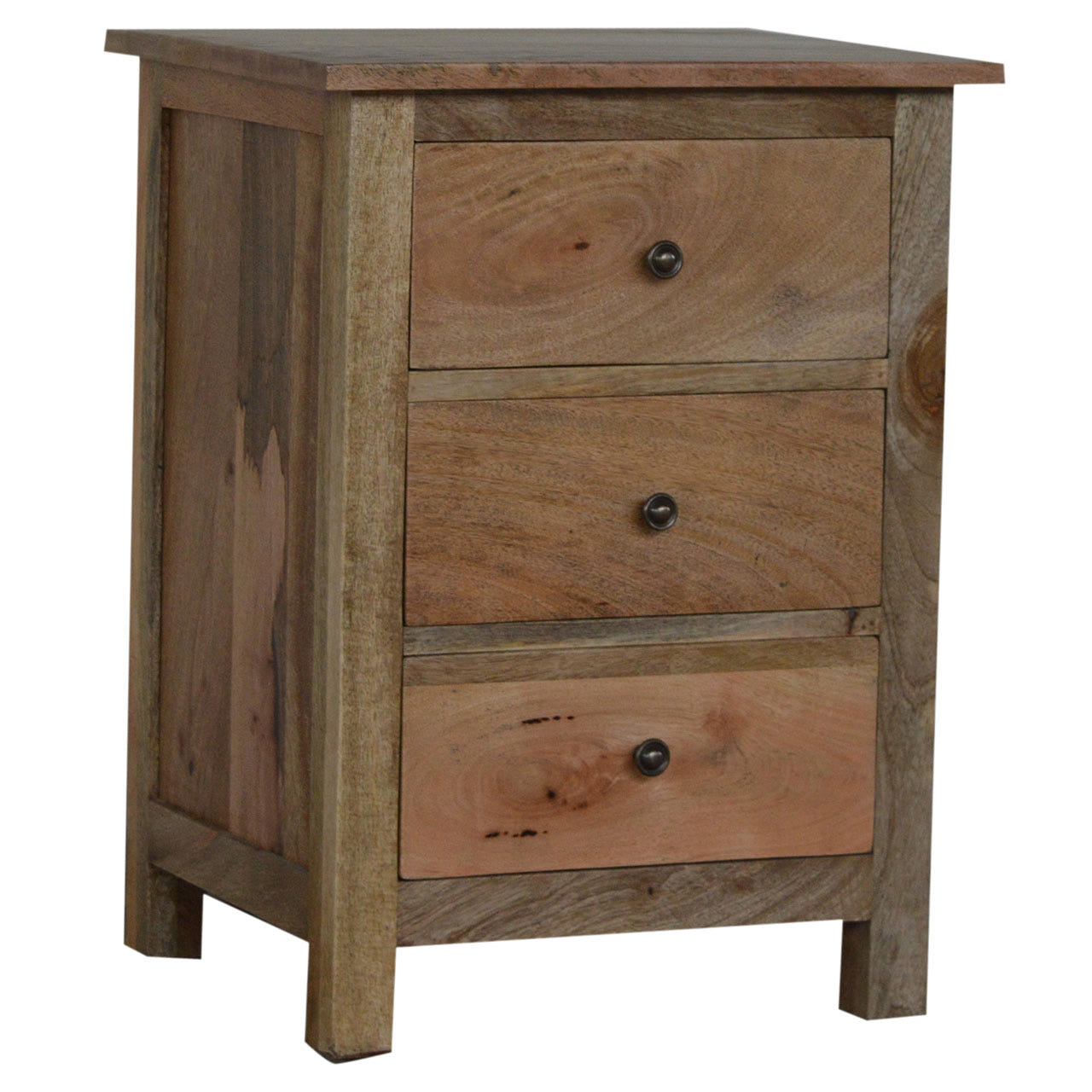 Country Style Bedside Table | Oak-Ish Mango Wood
