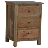 Country Style Bedside Table | Oak-Ish Mango Wood