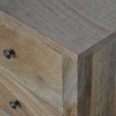 Country Style Bedside Table | Oak-Ish Mango Wood
