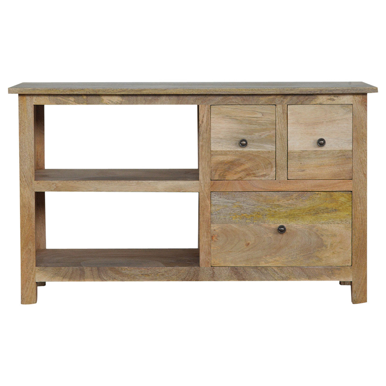 3-Drawer Country TV Media Unit | Oak Solid Mango Wood