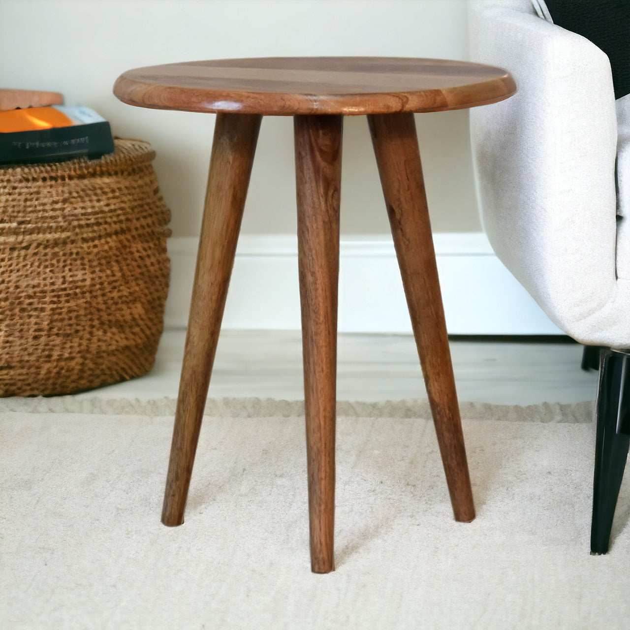 Lulu Round Tripod Stool