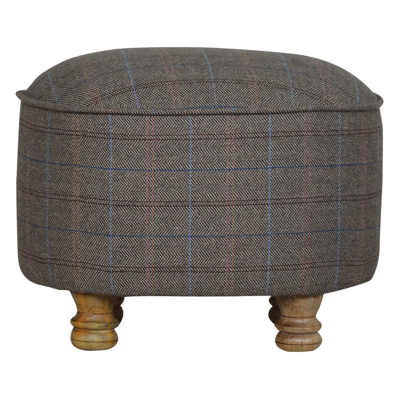 Oval Multi Tweed Foot Footstool