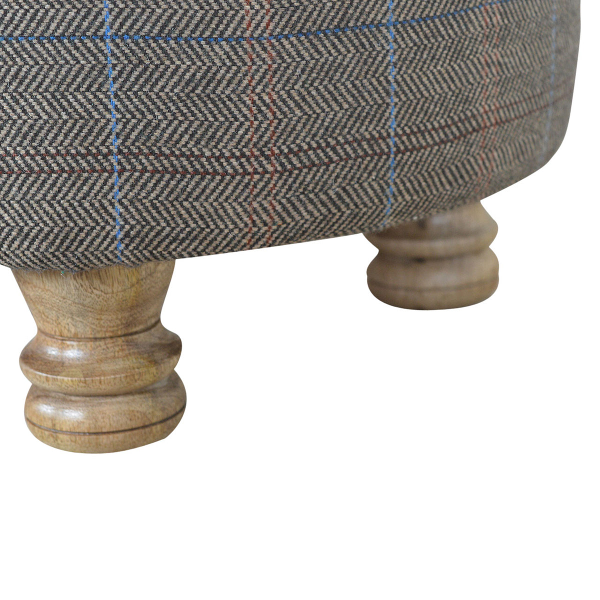 Oval Multi Tweed Foot Footstool