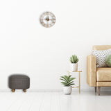 Oval Multi Tweed Foot Stool