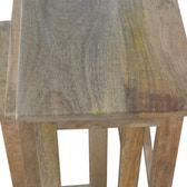 Country Solid Wood Stool Set of 3 Footstool