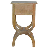 Oak-ish Serpentine Bedside Table