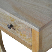 Oak-ish Serpentine Bedside Table