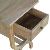 Oak-ish Serpentine Bedside Table