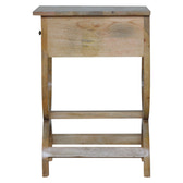 Oak-ish Serpentine Bedside Table