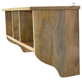 Floating Coat Rack with 3 Shelves Accent Piece