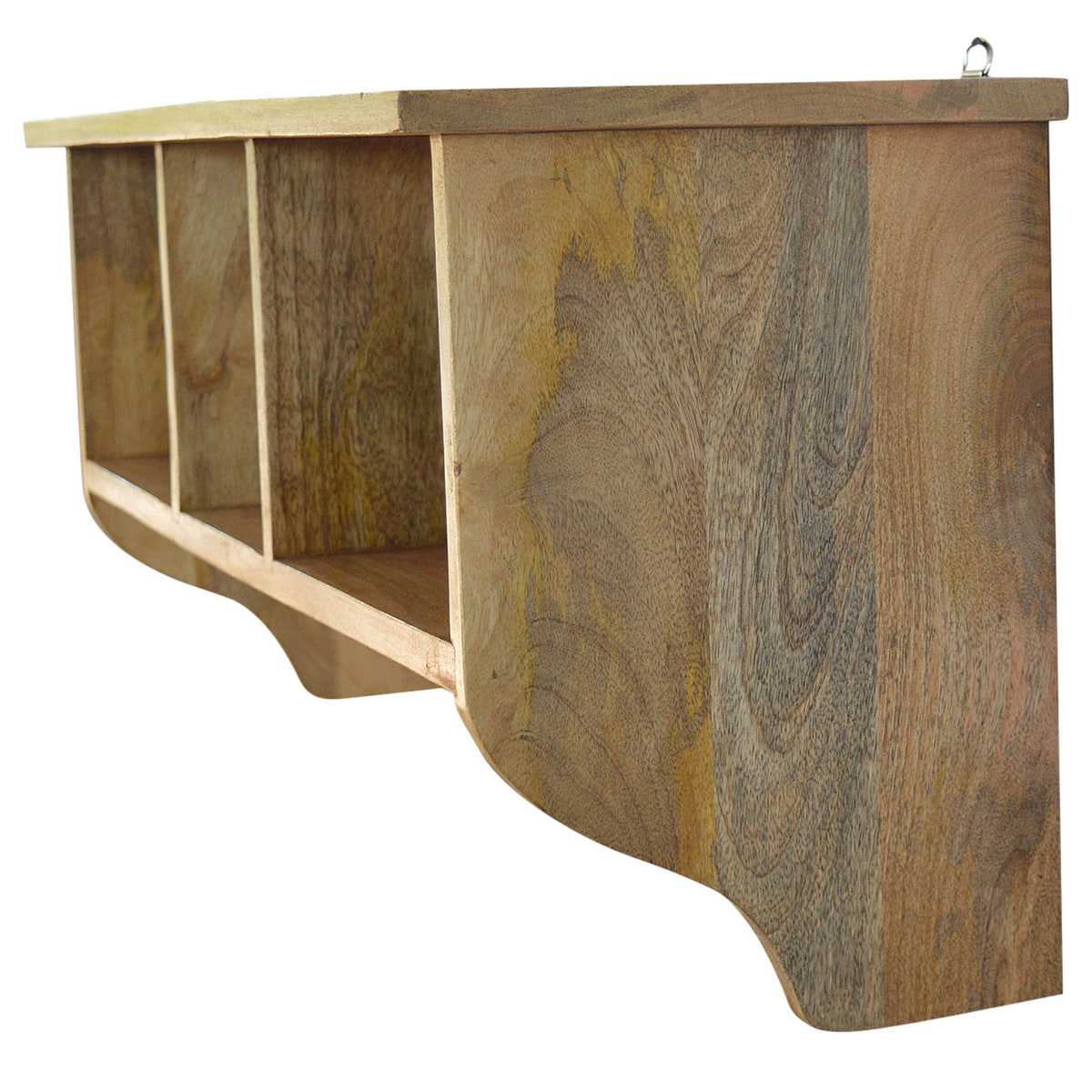 Floating Coat Rack with 3 Shelves Accent Piece
