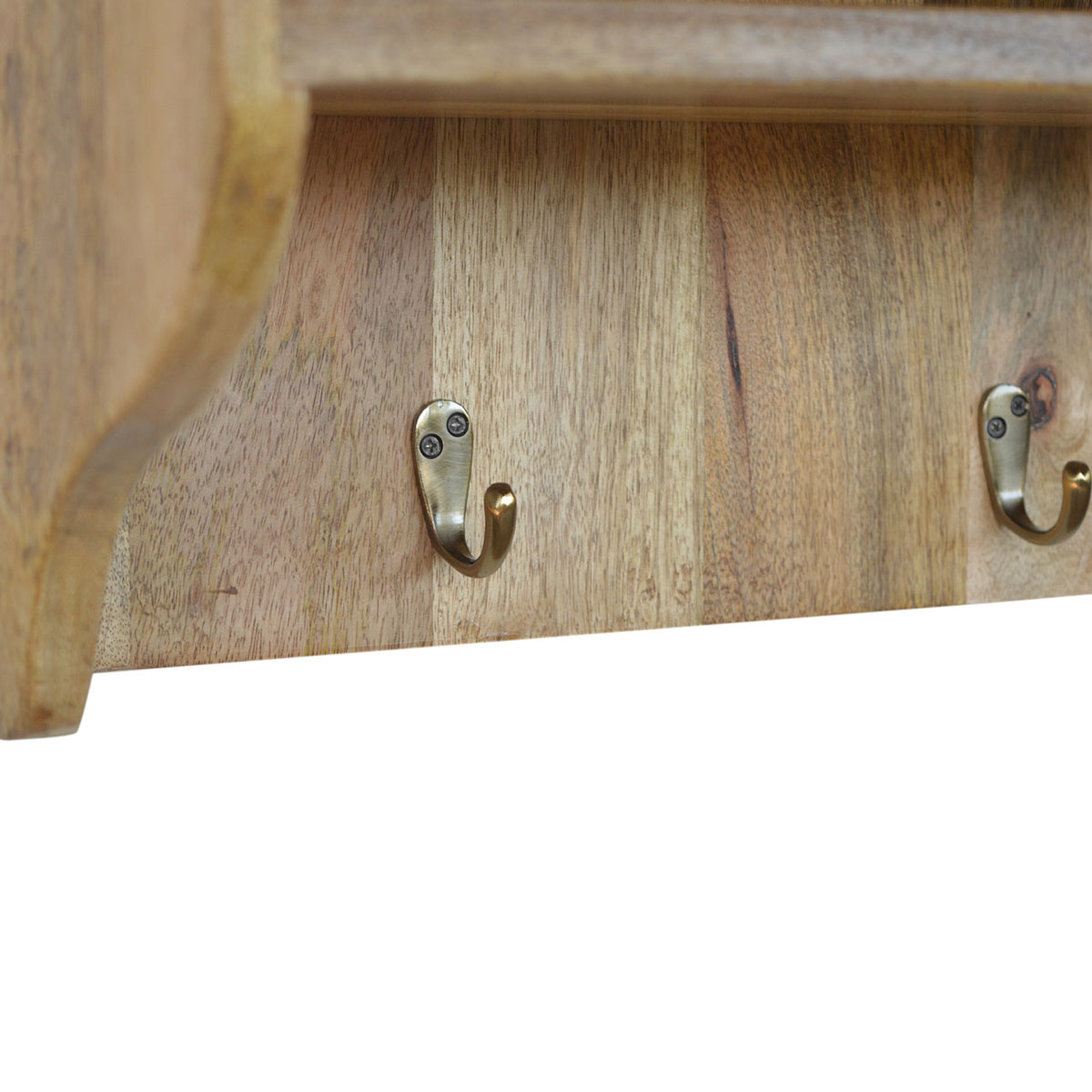 Floating Coat Rack with 3 Shelves Accent Piece