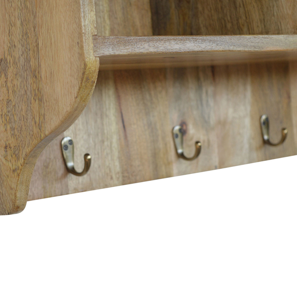 Floating Coat Rack with 3 Shelves Accent Piece