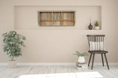 Floating Coat Rack with 3 Shelves Accent Piece