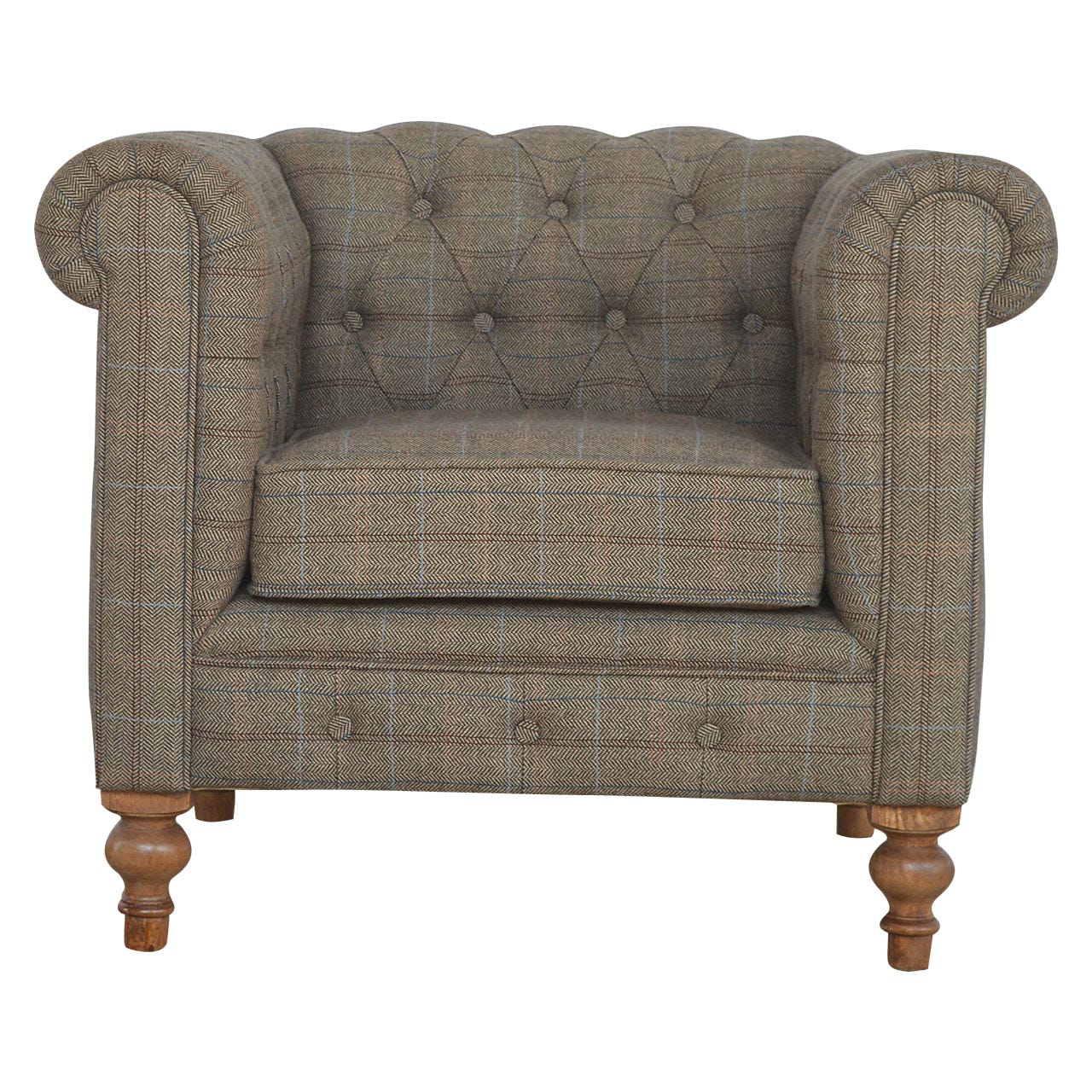 Chesterfield Multi Tweed Chair
