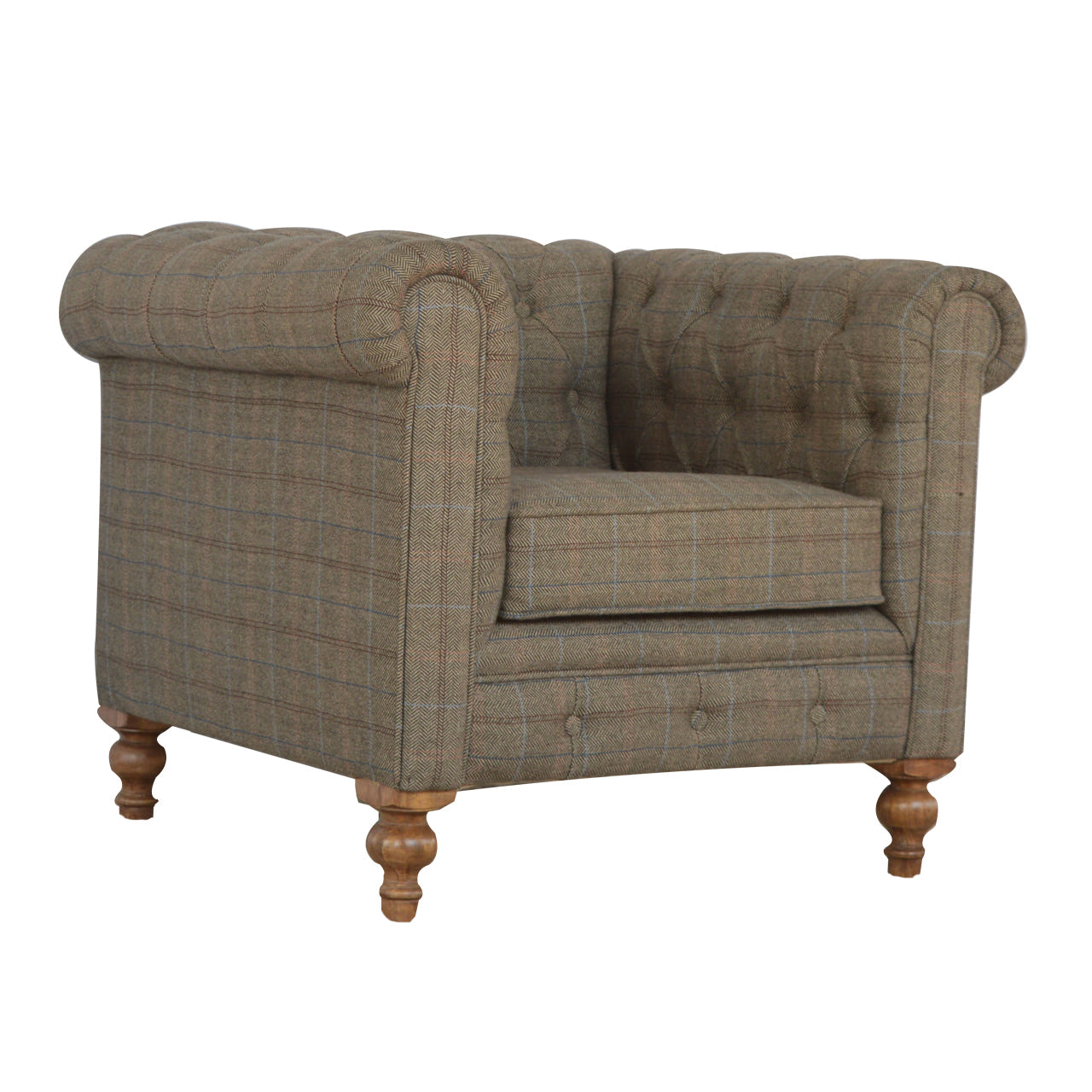 Chesterfield Multi Tweed Chair