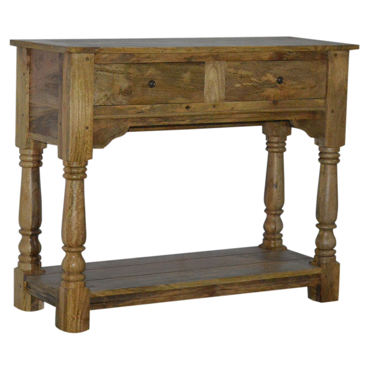 Solid Mango 2-Drawer Console Table