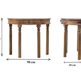 Serpentine Console Table | Oak-Ish Solid Mango Wood