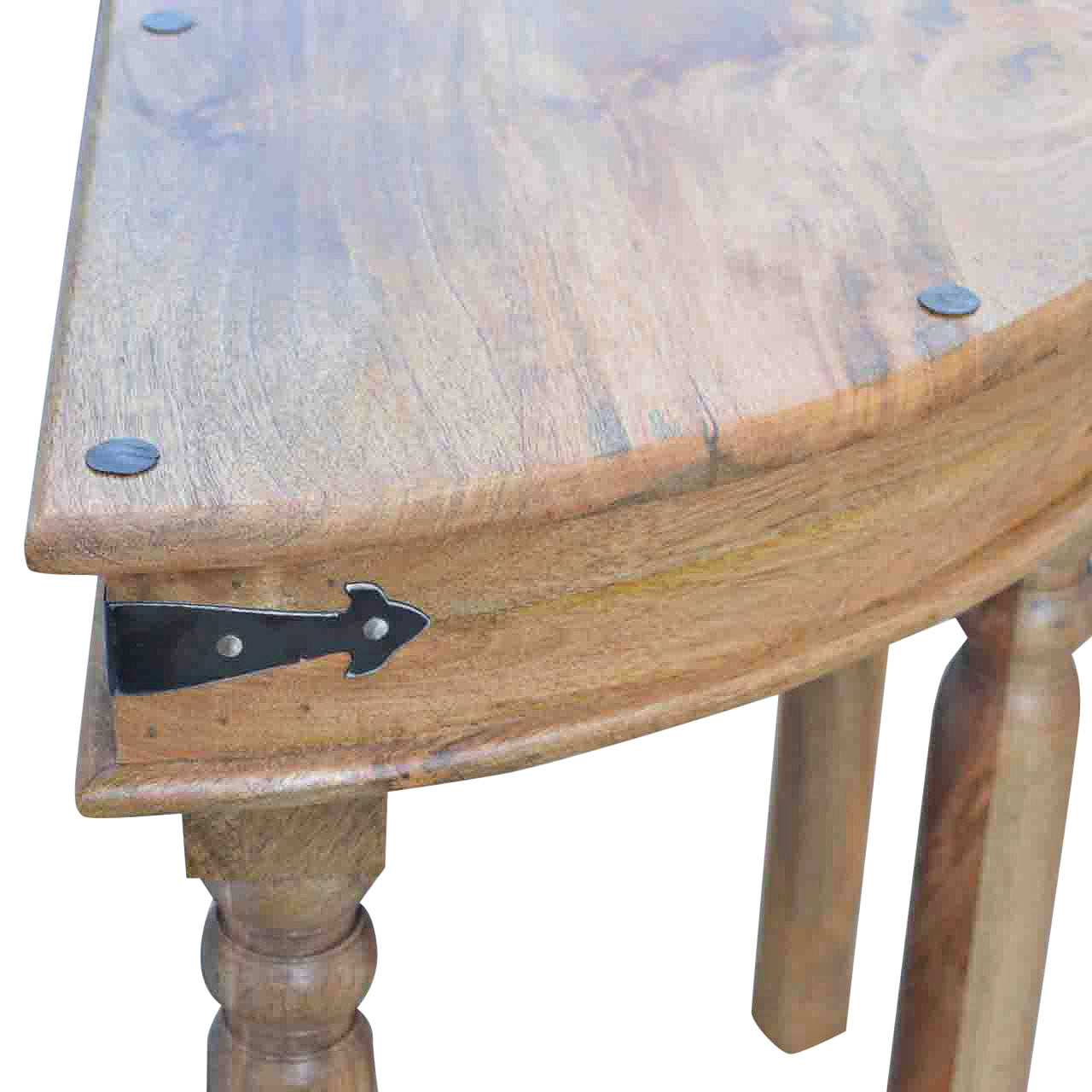 Serpentine Console Table | Oak-Ish Solid Mango Wood