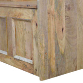 Large Monks Storage Bench | Oak Solid Mango Wood Hidden Storage