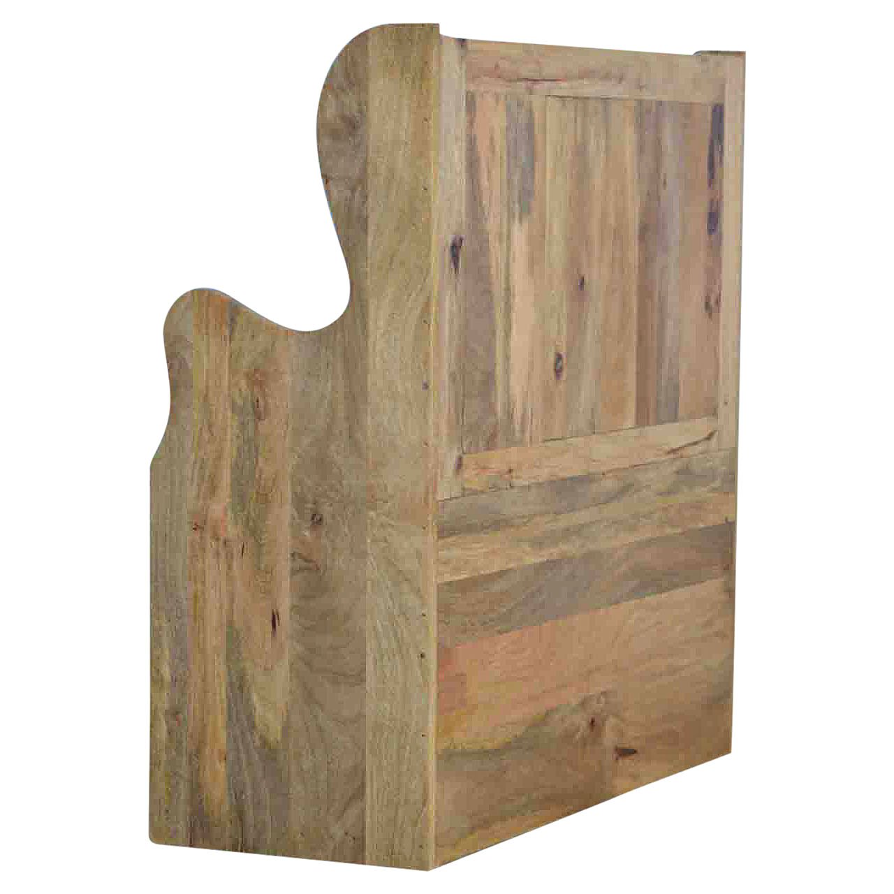Large Monks Storage Bench | Oak Solid Mango Wood Hidden Storage