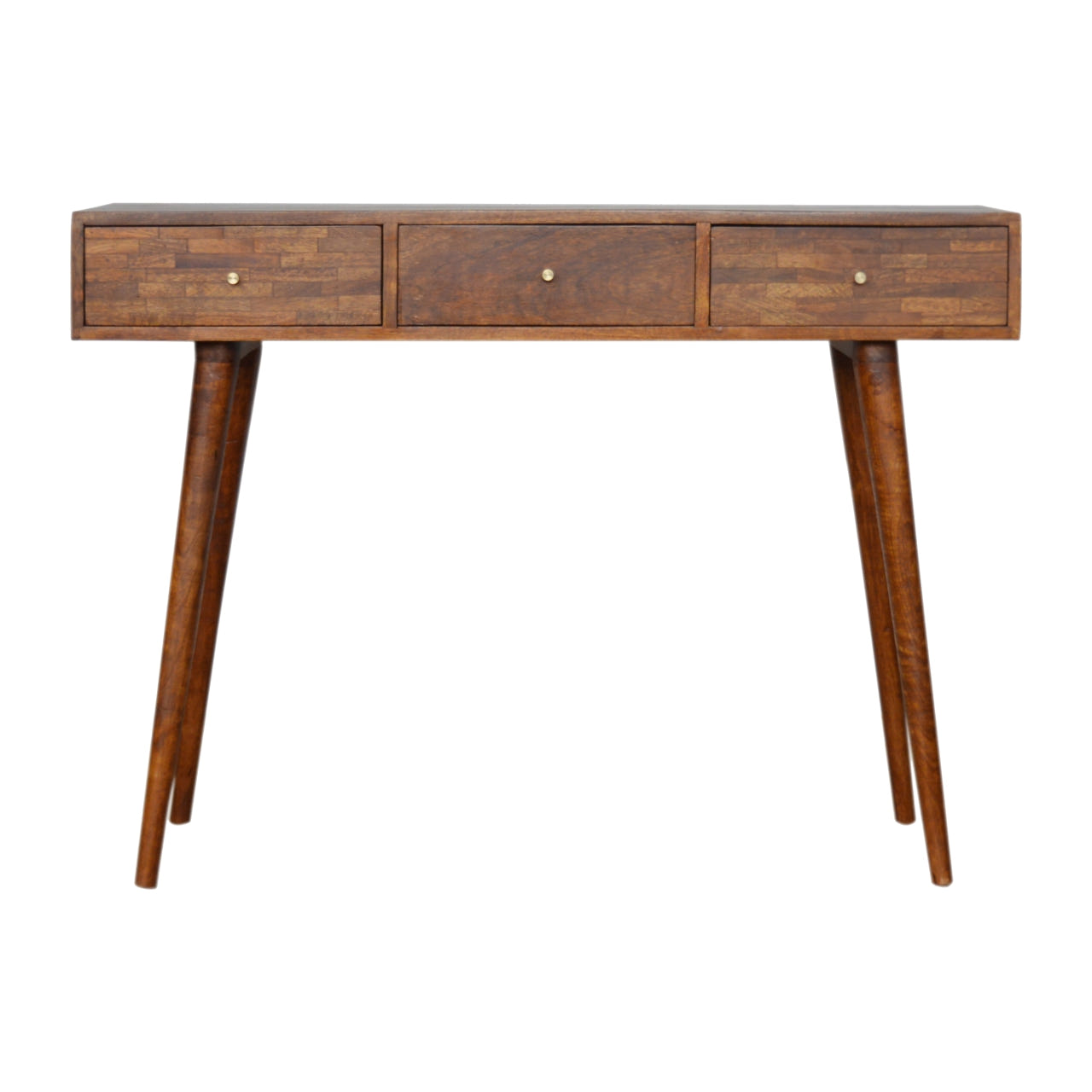 3-Drawer Assorted Chestnut Console Chest of Drawers
