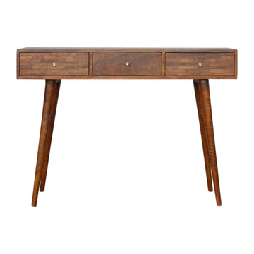 3 Drawer Assorted Chestnut Console