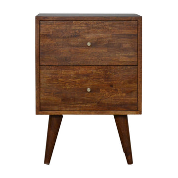 Mixed Chestnut Bedside Table