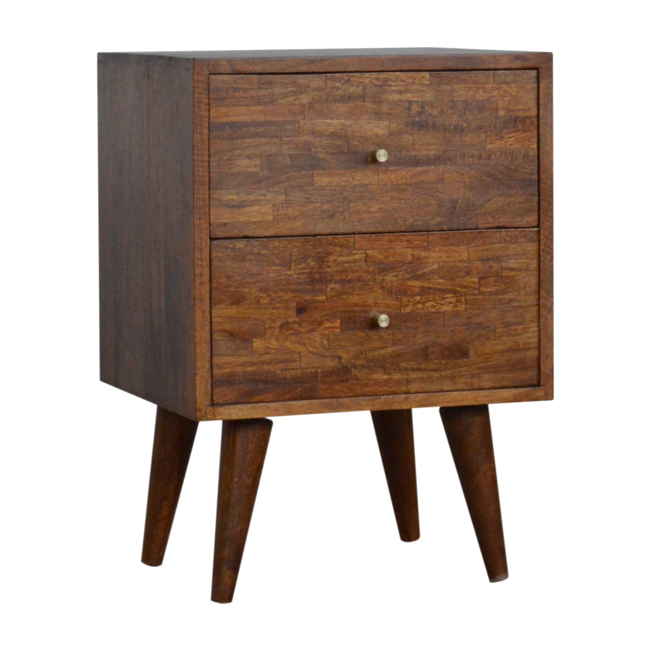 Mixed Chestnut Bedside Table